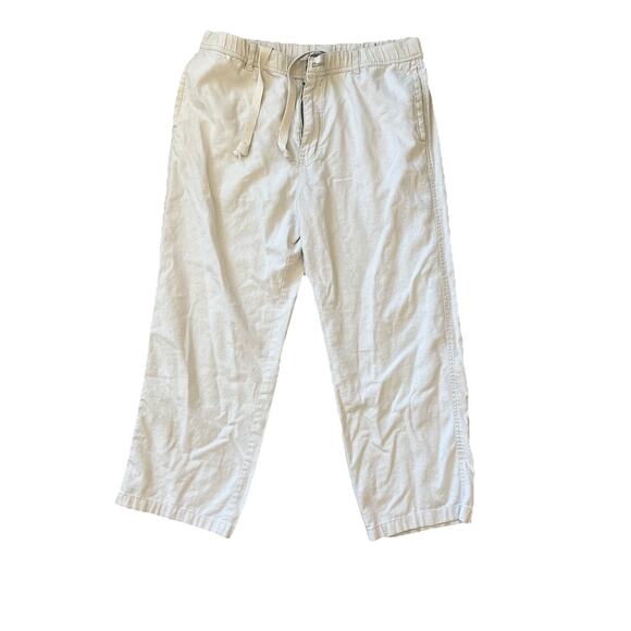 Paradise Collection Pants Mens L Linen Blend Lightweight Beige Resort Relaxed - Picture 1 of 8